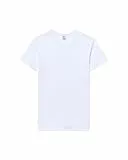 Abanderado Camiseta de manga corta y cuello redondo Algodón de invierno para Niño x1, Blanco, 14 años