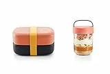 Lékué Recipiente hermético para Transportar y conservar Alimentos, Polipropileno, Coral, Talla única + Recipiente hermético para transportar alimentos, Coral, 400 ml