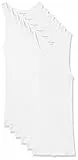 Amazon Essentials Camisetas Interiores Ligeras sin Mangas Hombre, Pack de 6, Blanco, L