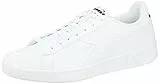 Diadora Torneo, Zapatillas deportivas, Unisex adulto, Blanco/Blanco/Negro, 45 EU