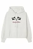 Springfield Sudadera para Mujer con Capucha Estampado Frontal, Colección Culpables, Multicolor, S
