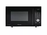 Hisense H23MOBSD1HG - Microondas con Grill, Capacidad de 23 L, 800 W de Potencia,1000 W Grill, Temporizador 60 Min, Modo Descongelar, Tirador, Acabado Negro