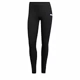 adidas Mujer Essentials Linear Cotton Leggings, Black/White, S