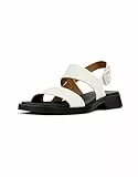 Camper Dana K201486, Sandalia de 2 Correas Mujer, Naturaleza Blanca 007, 39 EU