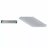 Bosch Hojas segmentadas 18 mm, 10 piezas (accesorios cúter hoja segmentada/cúter; acero SK5 alta calidad; tamaño hoja 18 mm; 7 partes segmentadas; estuche)
