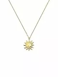 SINGULARU - Collar Sun Light. Acero con Baño en Oro de 18 Kt. Joyas Para Mujer.