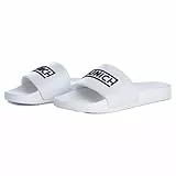 Munich Flat Slider 3D Logo White, Chanclas Unisex Adulto, Blanco, 45 EU