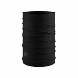 BUFF®, Braga de cuello Original EcoStretch Hombre Mujer Multifucional Talla unica, Caminar, Cuello y Cabeza, Senderismo, Sostenible, Running, Ligera, Color Liso, Negro