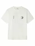 Springfield Japan F SS Graphic T-Shirt. 100% BCI Cotton Camiseta De Algodón, Marfil, M Hombre