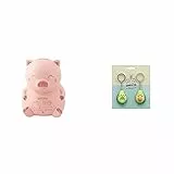 Mr. Wonderful WOA10323ES Hucha Cerdito para Todo lo Bonito Que Nos Espera + Set 2 llaveros Personas Que encajan a la perfección, Caucho, Multicolor, 4 x 4 cm