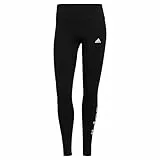adidas Mujer ESSENTIALS HIGH-WAISTED LOGO LEGGINGS, Black / White, XS
