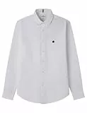 Springfield Original Oxford with Tree Embroidery. 100% BCI Cotton Camisa Bordada, Blanco, M para Hombre