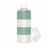 Suavinex, Dosificador de Leche en Polvo y Cereales. Con 4 Compartimentos, Boquilla y Cierre de Rosca. Apto Para Lavavajillas. Bonhomia, Color Verde