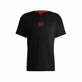 HUGO Laze T-Shirt Ropa de Estar por casa_Camiseta, Black1, L para Hombre