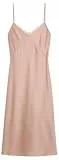 Women'secret Corto Sense 1 and 2 Camisón Midi satén y Encaje Nude, Marrón Óxido, M Women's
