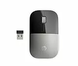 HP Z3700 - Ratón inalámbrico (1200 PPP, Tecnología LED Azul, Puerto USB, Batería de 16 Meses de Duración, Windows Vista 7/8/10), Color Plateado (Silver)