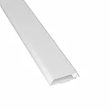 D-Line, Canaletas, Cubierta para Cables de TV en Paredes, Se Puede Pintar, Autoadhesiva, Diseño de una Pieza articulado – 60 mm (Ancho) x 15 mm (Alto) x 1 Metro de Longitud – Color Blanco