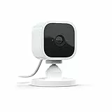 Blink Mini | Cámara de seguridad inteligente compacta, interior, cableada, vídeo HD 1080p, detección de movimiento, audio bidireccional, fácil de configurar, compatible con Alexa | 1 cámara (blanco)
