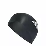adidas Unisex adulto 3-Stripes Swim Cap, Black / White, One size