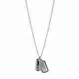 Fossil Collar Para Hombre Vestido, Plata Collar De Acero Inoxidable, JF00494998
