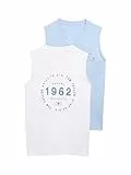 TOM TAILOR Camiseta de Tirantes para Hombre en Paquete de 2, 21068 - Light Powder Blue, L