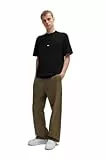 HUGO Small Logo Block Cotton T-Shirt Camiseta, Pimienta Negro, S para Hombre