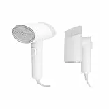 Jocca Plancha Vertical de Vapor Plegable Traveller | Calentamiento Rápido | Vapor Continuo 23g/min | Depósito 150 ml | Mango Plegable | Para Viaje | Incluye Cepillo para Ropa Delicada