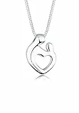 Elli Collar Mujer Colgante Corazón Elegante en Plata Esterlina 925