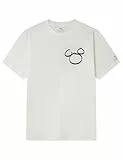 Springfield Mickey All Time Clasic SS Graphic T-Shirt. 100% BCI Cotton Camiseta De Algodón, Marfil, M Hombre