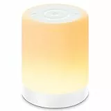Auxmir Lámparas de Mesita de Noche, Recargable 3000mAh con USB, Táctil Regulable, 256 RGB Colores y 5 Modos de Luz, Lámpara de Mesa con Temporización, Luz Nocturna Inalámbrica para Dormitorio, Blanco