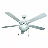 Bastilipo - MALAGA, vent. techo 132cm, color blanco, 60W, 4 palas