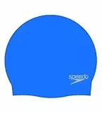 Speedo Plain Moulded Silicone Cap Gorro de natación Unisex Adulto, Azul, Talla Única