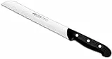 Arcos Cuchillo Panero con Hoja de Acero Inoxidable Nitrum de 210 mm. Obtenga una gran variedad cortes parau comida. Cuchillo Pan ideal para uso doméstico diario. Serie Maitre. Color negro.