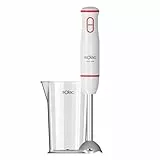 Solac – Batidora de mano Mixo 1000, 2 Velocidades con Turbo, Cuchillas y Varilla de Acero Inoxidable, Montaje/Desmontaje Fácil, Libre BPA, 1000W, Incluye Vaso medidor