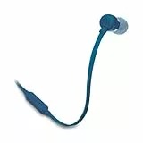 JBL Tune 110 Auriculares In Ear con Pure Bass , con manejo de un solo botón y micrófono, color azul