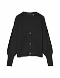 Vero Moda Vmlea Ls V-neck Cuff Cardigan Noos Cardigan, Negro, L Mujer