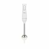 Batidora de mano Tristar, batidora de mano con pie de acero inoxidable, función pulso y turbo, forma ergonómica, blanca, MX-4880