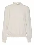 VERO MODA Vmalvas LS Smock Top Wvn Ga Noos Blusas, Piedra Pumice, S para Mujer