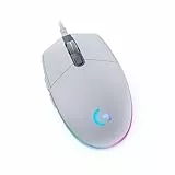 Logitech G203 LIGHTSYNC Ratón USB Gaming con Iluminación RGB Personalizable, 6 Botones Programables, Captor 8K para Gaming, Seguimiento de hasta 8,000 DPI, Ultra-ligero - Blanco