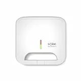 Solac - Sandwichera Buon Sandwich II | Para 2 Sandwiches | 750W | Placas Cuadradas | Antiadherente | Fácil de Limpiar | Compacta y Rápida | Tostado Uniforme | Luz de funcionamiento | Blanco