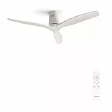 CREATE / WINDCALM/Ventilador de techo ABS blanco con mando / 40W, Silencioso, Ø132 cm, 6 velocidades, temporizador, función verano-invierno