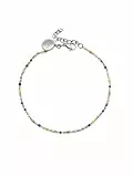 SINGULARU - Tobillera Dots Colors. Acero con Motivo Esmalte de Colores. Largo de 21 cm + 3,5 cm. Joyas para Mujer