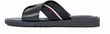 Tommy Hilfiger Sandalias Hombre Core Criss de piel, Azul (Desert Sky), 42