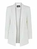 PIECES Pcbozzy Ls Loose Blazer Noos Bc, Blazer Mujer, Blanco (Cloud Dancer), L