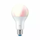 WiZ - Bombilla LED Inteligente Wi-Fi, 13W(Eq. 100W) E27 A67, Luz cálida ajustable, con tecnología SpaceSense y compatible con Alexa y Google Home