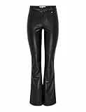 ONLY Onlblake MW Flared Lea Pant Pnt Pantalón, Negro, XL / 32L Mujeres