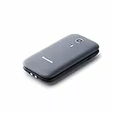 Panasonic KX-TU400EXG - Teléfono Móvil Para Personas Mayores (Botón SOS, Pantalla color TFT 2.4', 450HRS en Reposo, 4HRS de Conversación, Linterna, Cámara, Bluetooth), color Gris