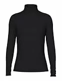 PIECES Pcsirene Ls Rollneck Top Noos, Camiseta de manga larga Mujer, Negro, XL