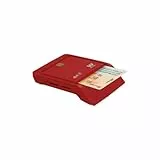 Woxter Lector Dni Combo - Lector DNI electrónico 3.0 y 4.0, Compatible con Las Tarjetas Smart Cards o Tarjetas Inteligentes, con 3 Ranuras para Tarjetas, Color Rojo