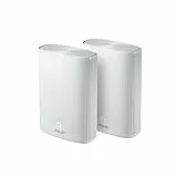 ASUS ZenWiFi XP4 Whole Home Mesh WiFi 6 System (2 Pack Blanco): Cobertura hasta de 410m2, configuración sencilla, seguridad de Red Gratuita de por vida y controles parentales